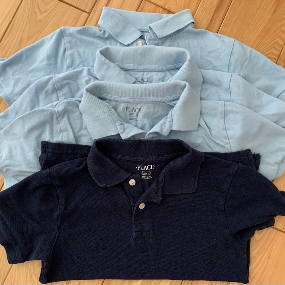 Boys blue uniform polos size M 7/8 children’s place.